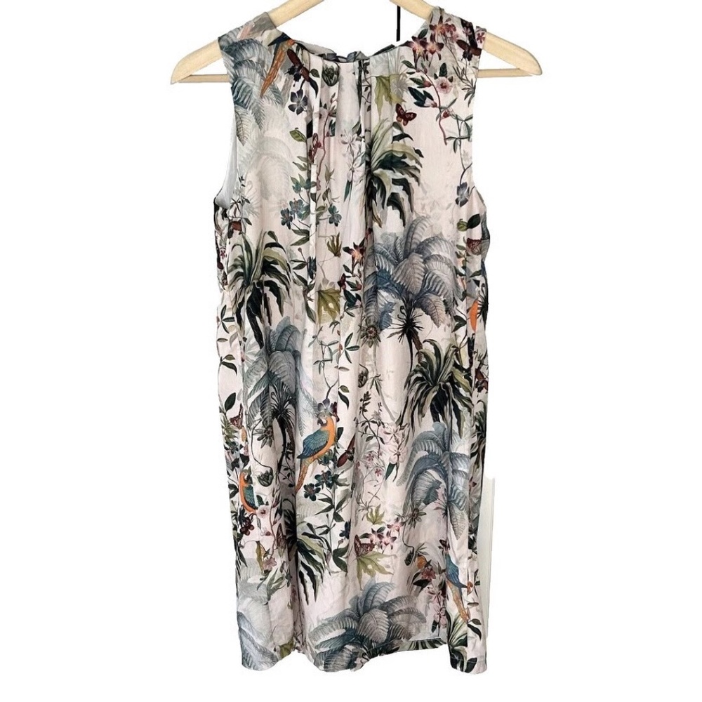✨3 for $50✨ H&M Tropical Parrot Print Halter Neck Sleeveless Dress Size US 2